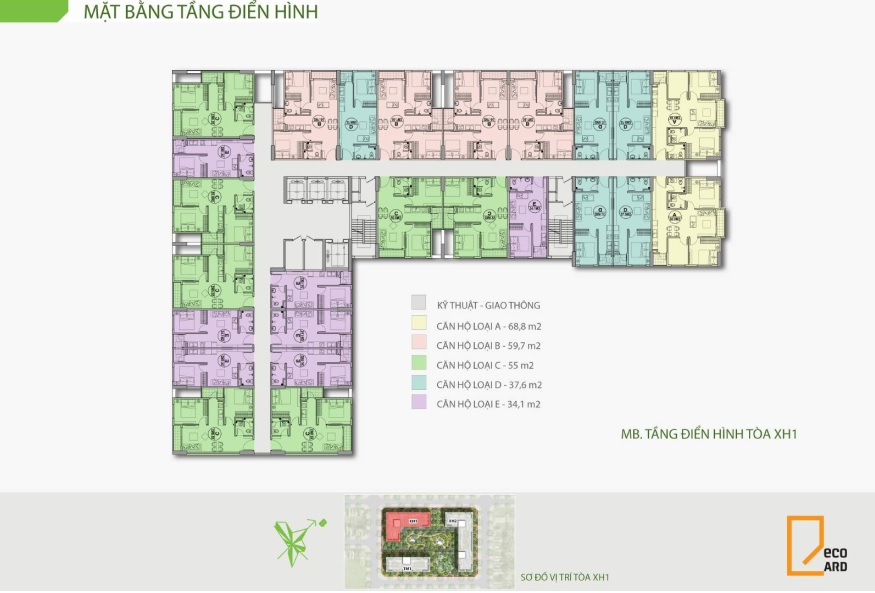 Ecohome Sông Thương mặt bằng