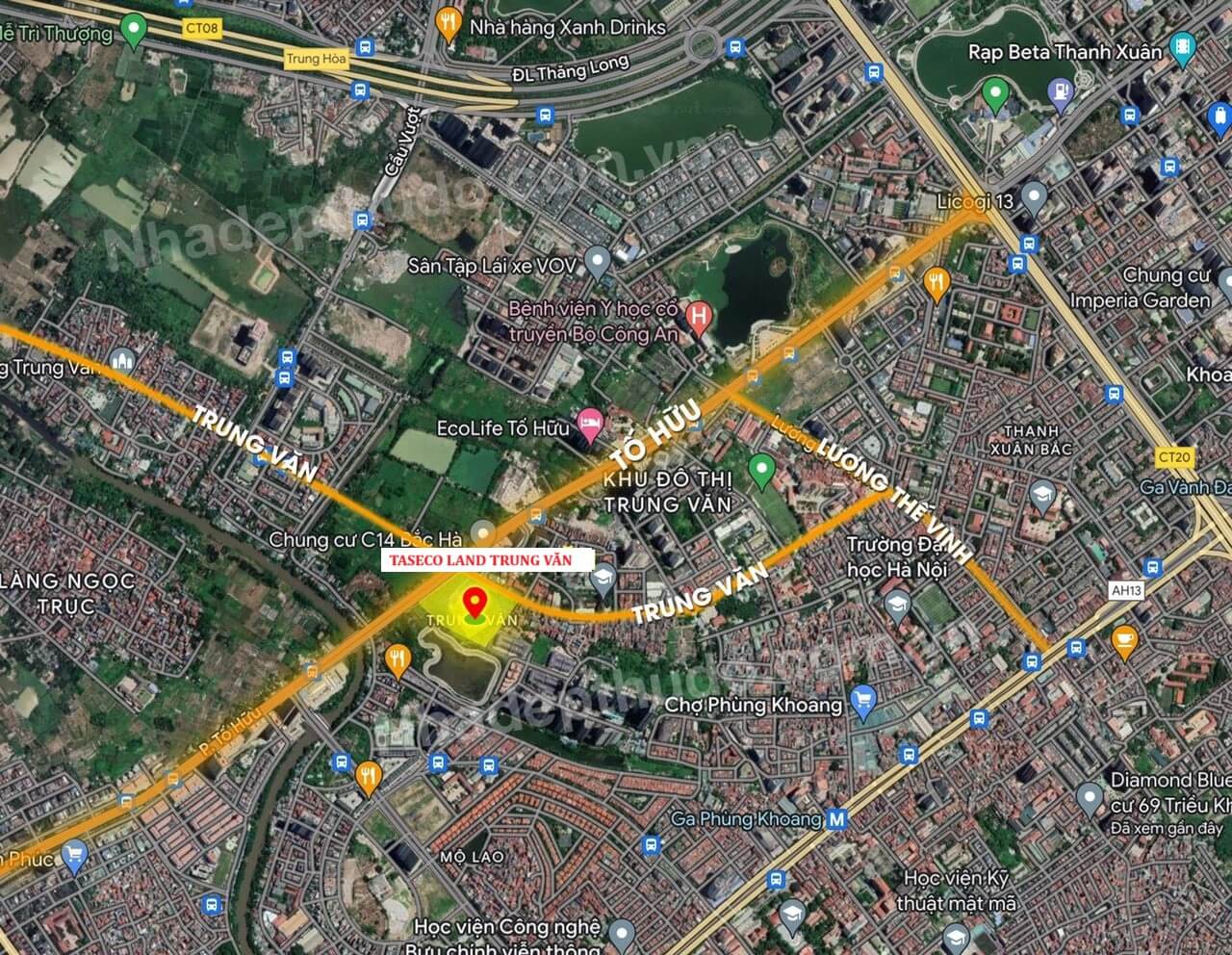 Vị trí dự án Taseco Trung Văn