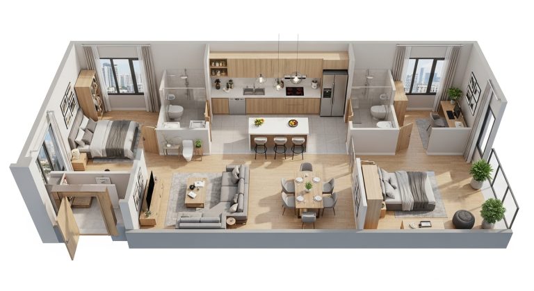 Thiết kế căn hộ Rivea Residences